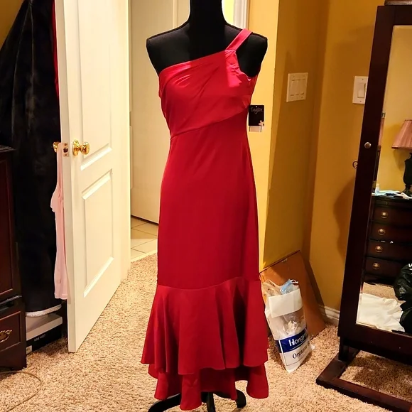 Taylor Dresses | Taylor One Shoulder Dress. Vivid Burgundy. Size 6. New With Tags. | Color: Red | Size: 6 | Mdbradley26's Closet Taylor Dresses | Taylor One Shoulder Dress. Vivid Burgundy. Size 6. New With Tags. | Color: Red | Size: 6 | Mdbradley26's Closet